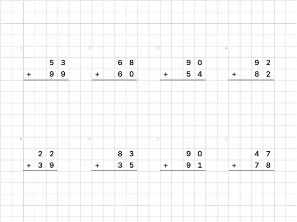 Example: Addition with regrouping